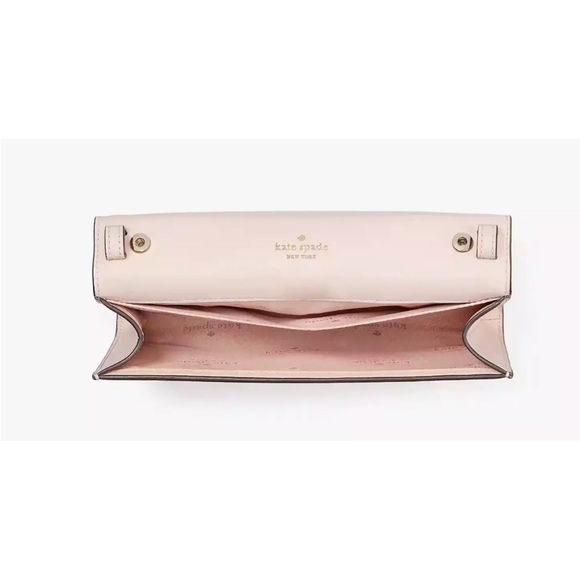 New Kate Spade Dana Small Flap Crossbody Saffiano Rose Smoke - Picture 4 of 5